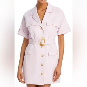 L’agence size 6 pink safari shirt dress